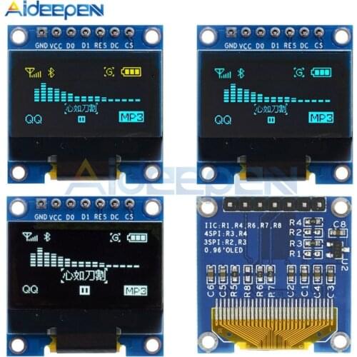 0.96 inch OLED 7Pin Display Module 128X64 SSD1306 Driver IC I2C IIC Interface 12864 LCD Screen Board GND VCC SCL SDA For Arduino