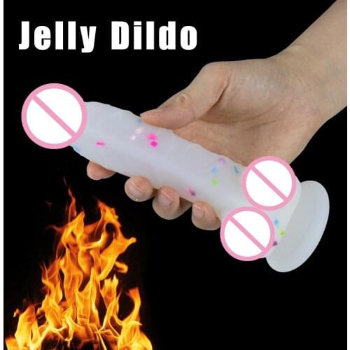 Soft Erotic Silicone Jelly Dildo Jouet Sexuel Sexshop Sex Toys Adult For Couples Gode Anal Penis Strapon Dick Consolador Lesbian