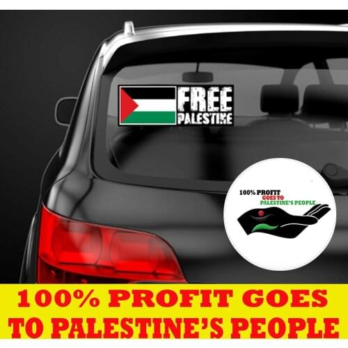 Car Sticker FREE PALESTINE Gaza Charity Freedom 2021 Glass Wall Sticker Protest Sticker Quick Installation For Windows Cupboards
