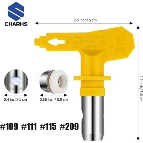 Airless sprayer Tips 109/111/115 yellow nozzle for Airless Paint Spray Guns and Airless Sprayer Spraying Machine Parts