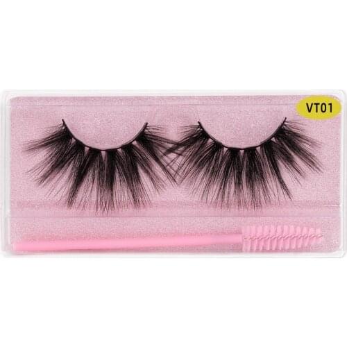 Newest Soft Light 25mm False Eyelashes Thick Long Reusable Handmade 3D Fake Lashes With Eyelash Brush 5 Pairs/Lot Drop Shipping