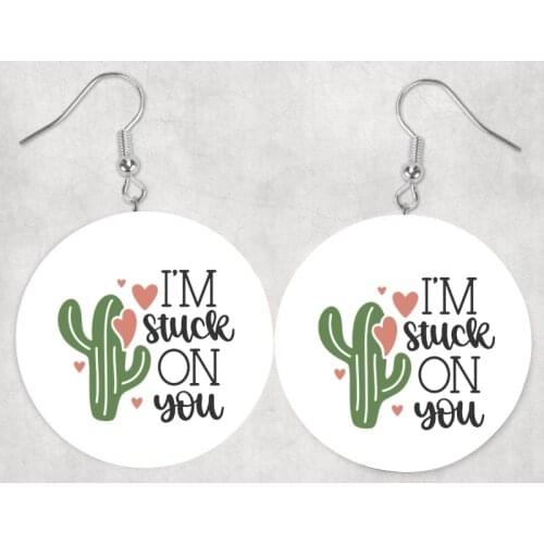 2021 New Circle Earrings For St Patricks Day Earrings Gift Faux Leather Jewelry