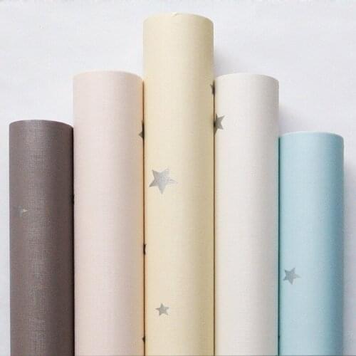 Thickened Self Adhesive Wallpaper Warm Cartoon Star Wallpaper Waterproof Childrens Room Student Bedroom Wallpaper Home Decor