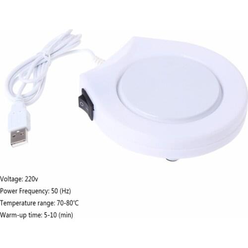 Portable USB Electric Powered Drink Cup Warmer Pad Plate For Office and Home Use