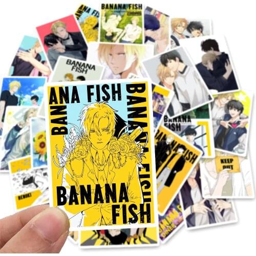 25Pcs Mixed Anime Banana fish Poster Stickers For Luggage Snowboard Car Fridge Phone Laptop Waterproof Toy Stickers