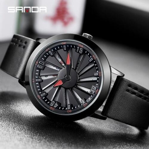 Luxury Brand Casual Mens Watches Leather Strap Business Quartz Watch Male Fashion Wristwatch Spin Relogio Masculino