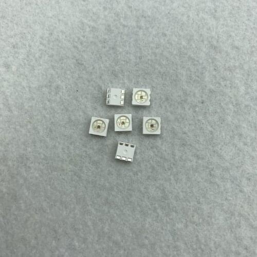 SK9822A(similar as APA107S);RGB 5050 LED bead with built-in IC;Double line transmission(CLK and DAT); Max 30MHZ serial data