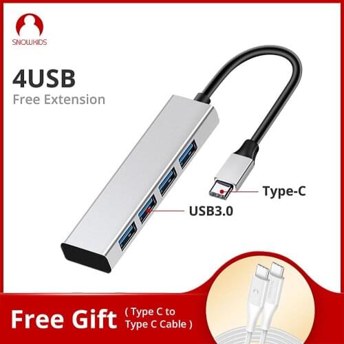 Snowkids USB Type C Hub Type-C to 4 USB 3.0 USB C 4 Ports Adapter Ports Expansion Huawei MateBook 13
