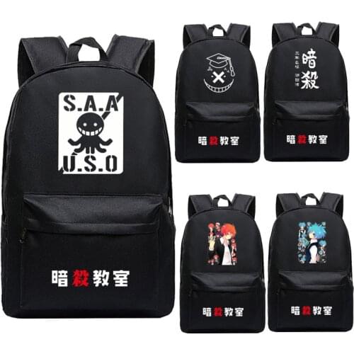 Assassination Classroom Bag Backpack Mens Anime Teenagers Womens Student Cartoon Book Bags Back to School Mochila Travel