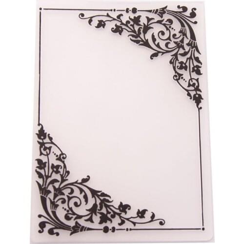 2020 Corner flower frame Embossing Folders for Papers Photo Album Making Cards Supplies DIY 3D Plastic Scrapbooking Cutting Dies