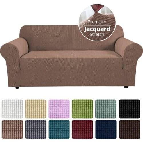 Waterproof Couch Cover Pure Color Stretch Slipcover Tight Wrap All-inclusive Elastic Sofa Cover Home Sofa Covers For Living Room