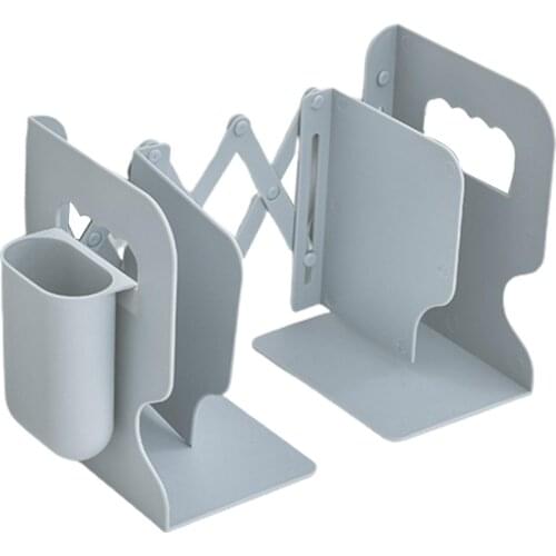 49*15*19cm Retractable Student Book Desktop Storage Rack Bookshelf Bookend With Pen Holder Stationery Desk Storage Bag