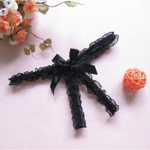 Womens panties sexy Erotic Underwear briefs lace silk Open crotch panties bow low waist G-String T pants thong sexy lingerie