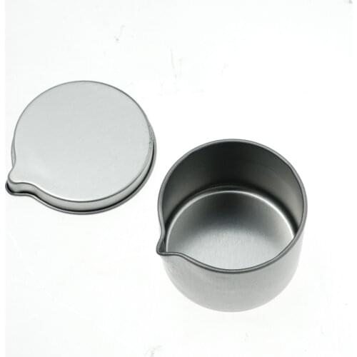 6Pcs Silver Candles Tin Jars Aromatherapy Box with Pour Spout Small Storage Wax Melt Molds Pots DIY Candles Making Container