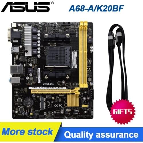 ASUS A68-A/K20BF Socket FM2+ DDR3 PC Motherbaord Micro-ATX With i/O Back Plate Desktop Motherboards Set