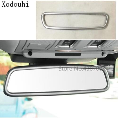 Car Inner Back Rear View Rearview Side Mirror Strip Cover Sticks Trim Frame For Jaguar F-PACE F Pace 2016 2017 2018 2019 2020