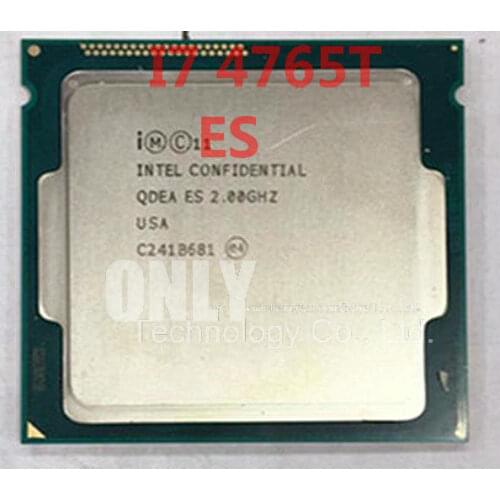 FREE SHIPPING INTEL ORIGINAL I7-4765T CPU I7 4765T processor LGA 1150 Quad core 2.0GHZ BO stepping ES No display model