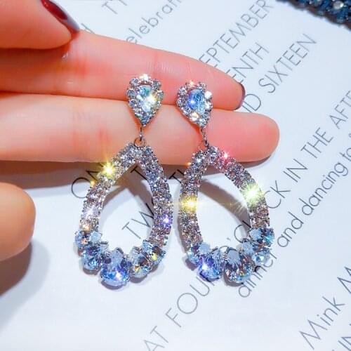 Bohemian Earrings 2020 Fashion New Earrings Personality Wild Drop-shaped Five-pointed Star Crystal Earrings Wholesale Ladies