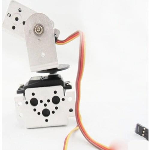 Elcrow 2 DOF Bracket Kit for Servo Silvery MG995 Compatible Sensor Mount kit for Arduino Smart Car Robot(Without Servos)