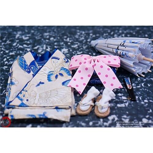 12'' Action Figure Kimono Costume 1/6 Japanese-style Kimono Short Yukata Accessories Hand-sewn Fit Rubberized Female Body Toy