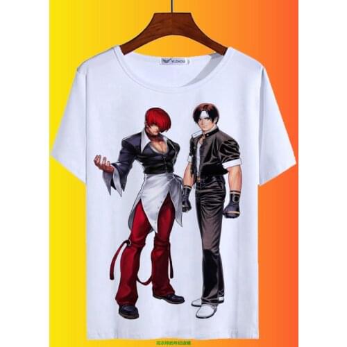 The King of Fighters Cosplay T Shirt KOF Kyo Kusanagi Iori Yagami Summer T-Shirt Men/Women Fashion Casual Top Tee Costume