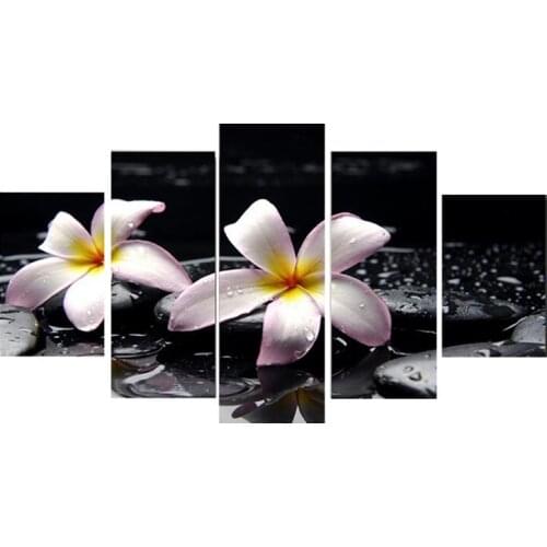 HD Printed Stone Plumeria flower Painting on canvas room decoration print poster picture canvas