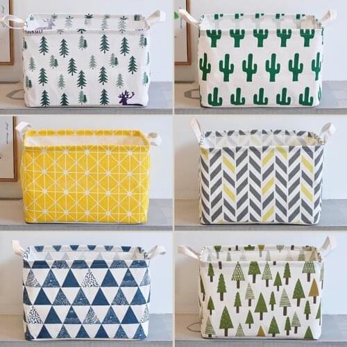 Storage Basket Sundries Underwear Toy DIY Desktop Foldable Storage Box Cosmetic Book Organizer Stationery Container Laundry Bag