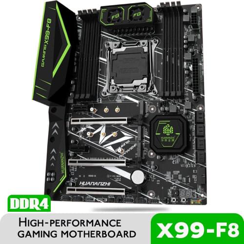 HUANAN ZHI X99 F8 Motherboard Slot LGA2011-3 USB3.0 NVME M.2 SSD Support DDR4 REG ECC Memory and Xeon E5 V3 V4 Processor X99