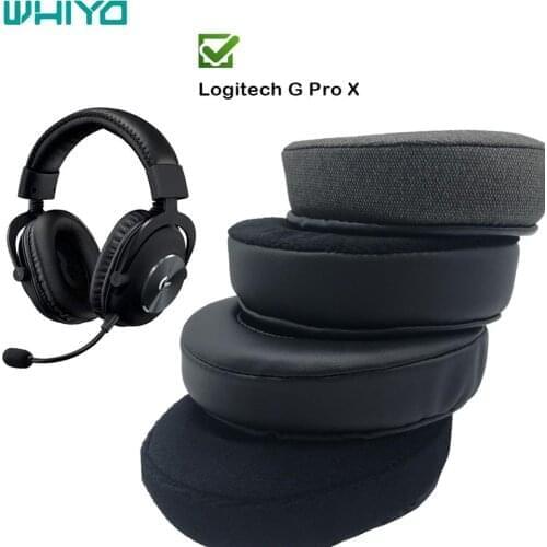 Whiyo Soft Velvet Replacement EarPads for Logitech G Pro X Headset Cushion Cover Bumper Pads