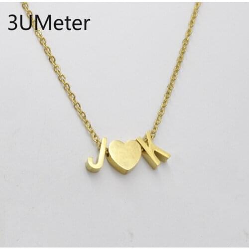 New DIY creative 26 letters necklace for lovers couple name pendant necklace stainless steel necklace boyfriend girlfriend gift