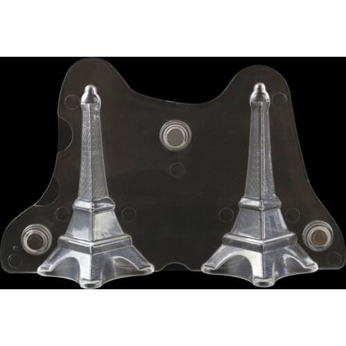 3D Tower Shape Polycarbonate chocolate Molds With magnet Baking Chocolate Mould Candy Cake Decorating Pastry Tool