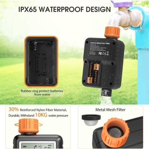 Programmable Water Timer Upgrade Material Sprinkler Timer for Garden Lawn