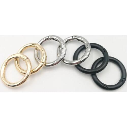 Spring Gate O Ring Openable Leather Bag Strap Snap Clasp Clip Trigger Bag Parts Accessories