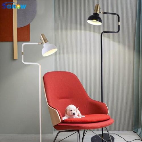 SGROW Marble Base Adjustable Floor Lamps Light Fixtures for Bedroom Living Room Standing Lights Indoor Lighting with E14 Bulb