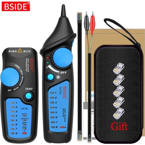 Network cable tracker detecteur BSIDE FWT81 RJ11/45 Lan Ethernet Phone wire tester Finder Telecom Tool electrified work 48V