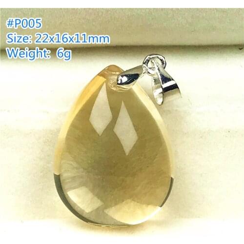 Top Natural Yellow Citrine Pendant Jewelry For Women Lady Men Quartz Silver Crystal 22x16x11mm Beads Water Drop Gemstone AAAAA