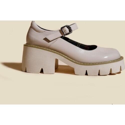 Fashion Mary Jane Sweet Girls Anime Cosplay Lolita Shoe Platform Block High Heels 6.5cm Kawaii Cute Women Shoes Big Size 33-41