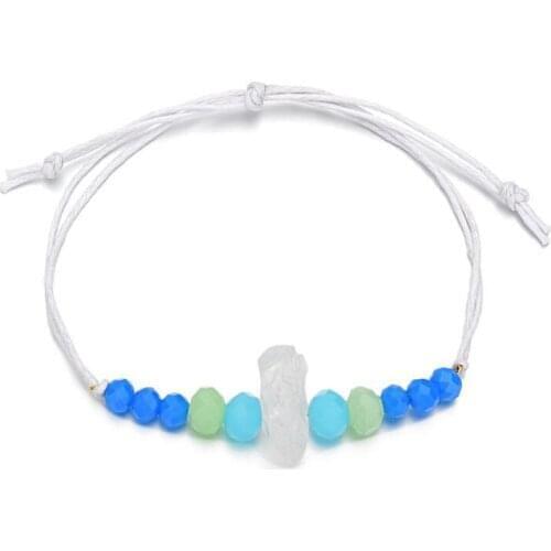 2019 Crystal Beads Ankle Bracelets Foot on Leg Chain Boho Handmade Stone Anklets on Leg for Women Beach Jewelry Gift