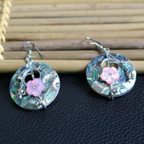 Design Sense Geometric Shell Dangle Eardrop Women Hanging Charm Drop Earring