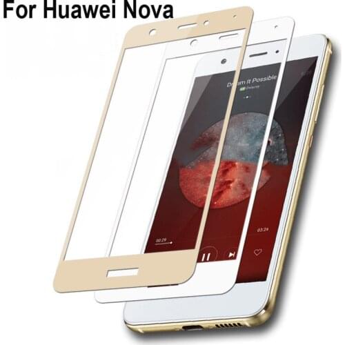 1pcs Ultra-Thin White black color full screen protector Tempered Glass film 5.0'' For Huawei Nova Screen protective glass film
