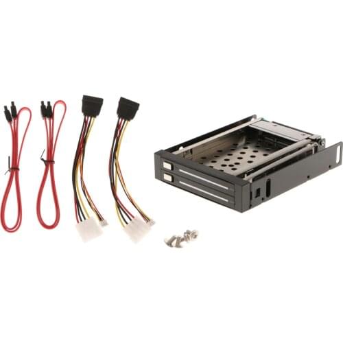 2.5'' Trayless Hot Swap SATA Mobile Rack Backplane Two Drive SATA Enclosure