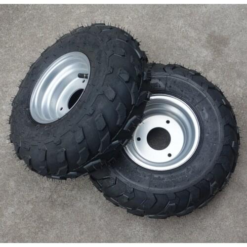 2pcs Go Kart Accessories ATV 145 / 70-6 Inch Off Road Vacuum Tire Hub Assembly