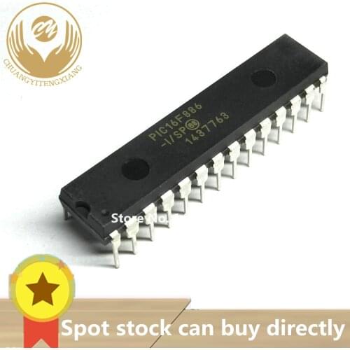5pcs/LOT PIC16F886-I/SP PIC16F886 DIP28