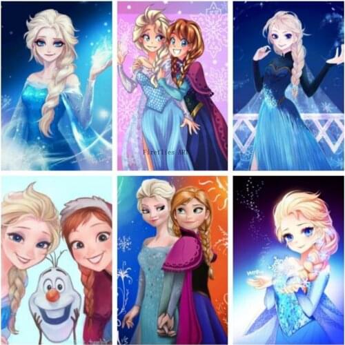 Disney Diamond Painting Cartoon Frozen Aisha Princess Diamond Embroidery Full Square/Round Cross Stitch Kits Home Decor Gift