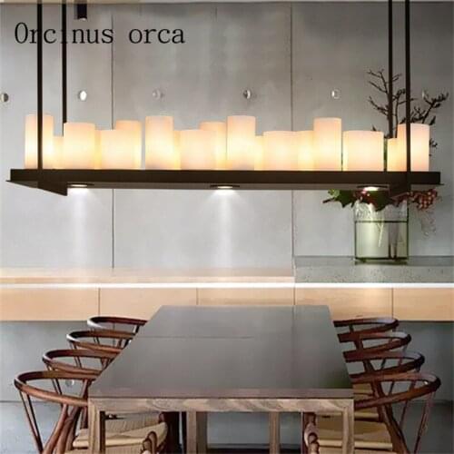 American country retro industry iron candlestick chandelier originality personality simplicity modern bar living room lamps