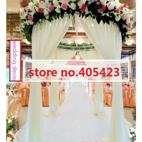 White color diameter 2m * height 3m wedding decoration custom-made color round canopy / chuppah / arbor fabric drape