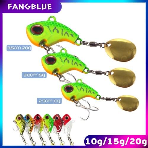 10g/15g/20g Spinner Fishing Lures Long Casting 3PCS Drop Shot VIB Artificial Bait Swivel Jigging Bass Carp Fishing Accessories