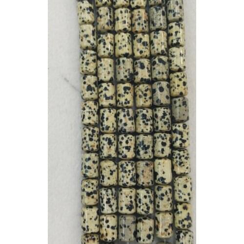 2016 Fashion good quality natural spot stone Cylinder tube charms Beads 10x14mm for jewelry Making Wholesale 50pcs/lot free