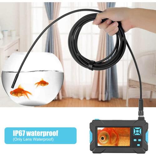 P30 Endoscope Camera Industrial Pipe Borescope 5.5mm 4.3in with 1080P High-Definition Screen 8 LEDs lights for Car Inspection