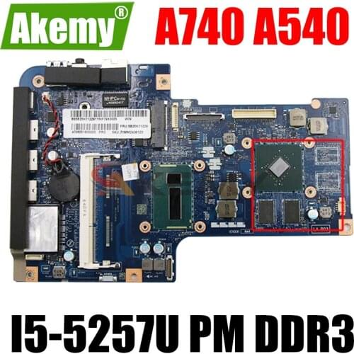 LA-B031P For Lenovo AIO A740 A540 All-in-one Laptop Motherboard With CPU I5-5257U PM DDR3 100% Fully Tested